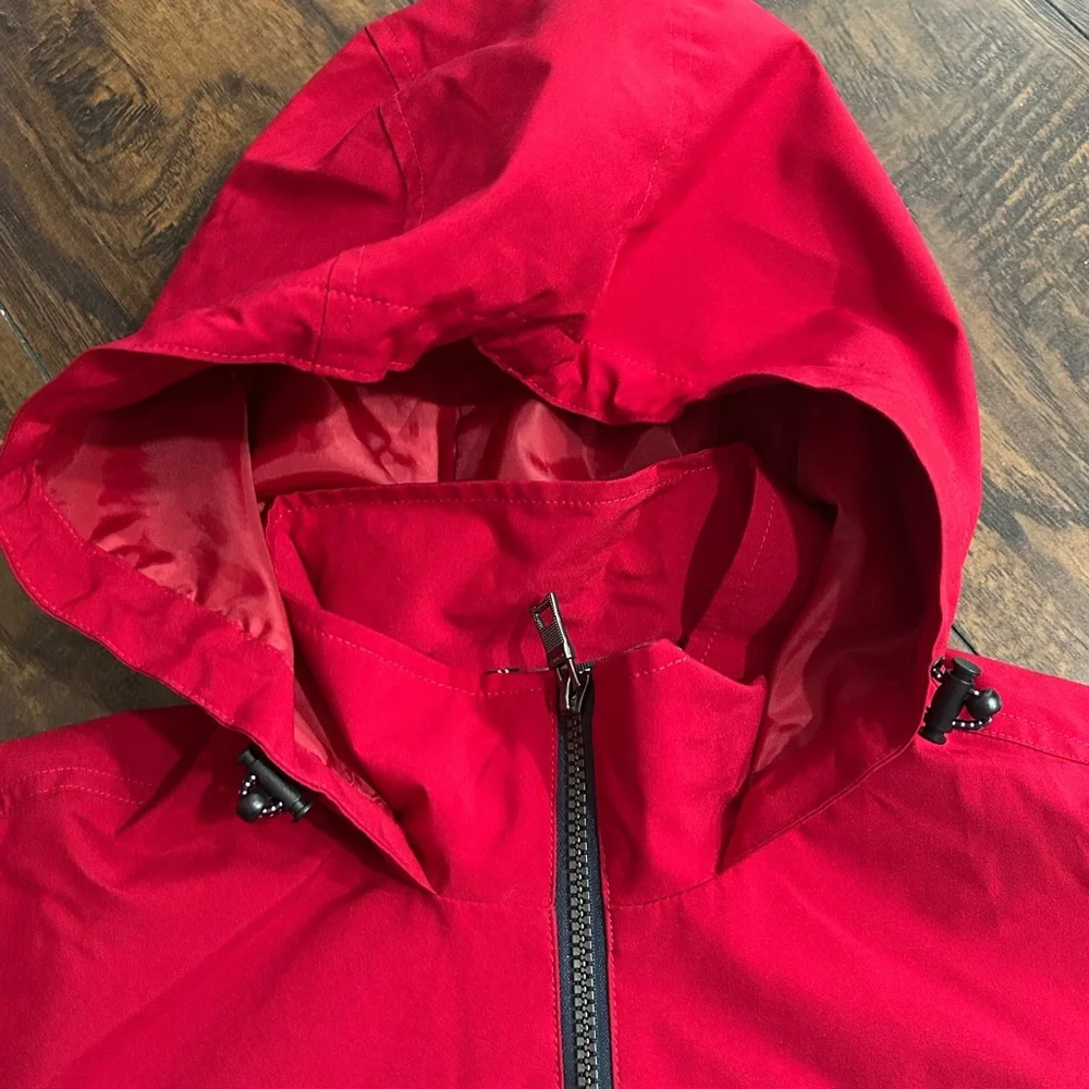 Nautica Men's Red, White, and Navy Windbreaker medium